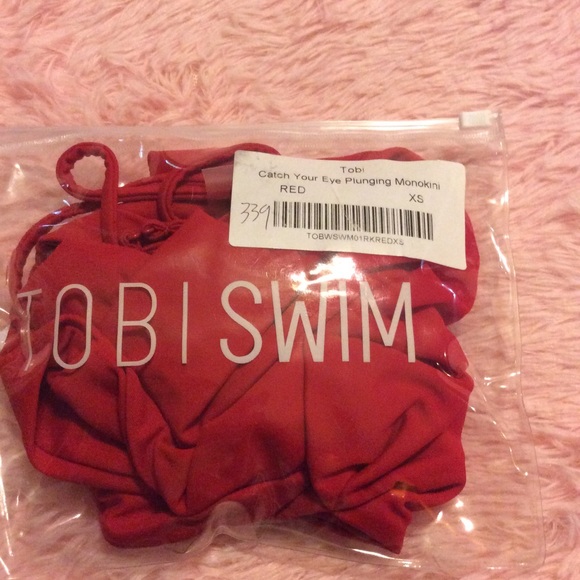 Tobi swim red one piece NWT xs - Picture 4 of 7